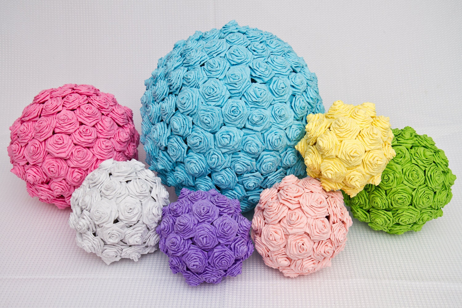 Extra Large Bright and Colorful Paper Rose Globe