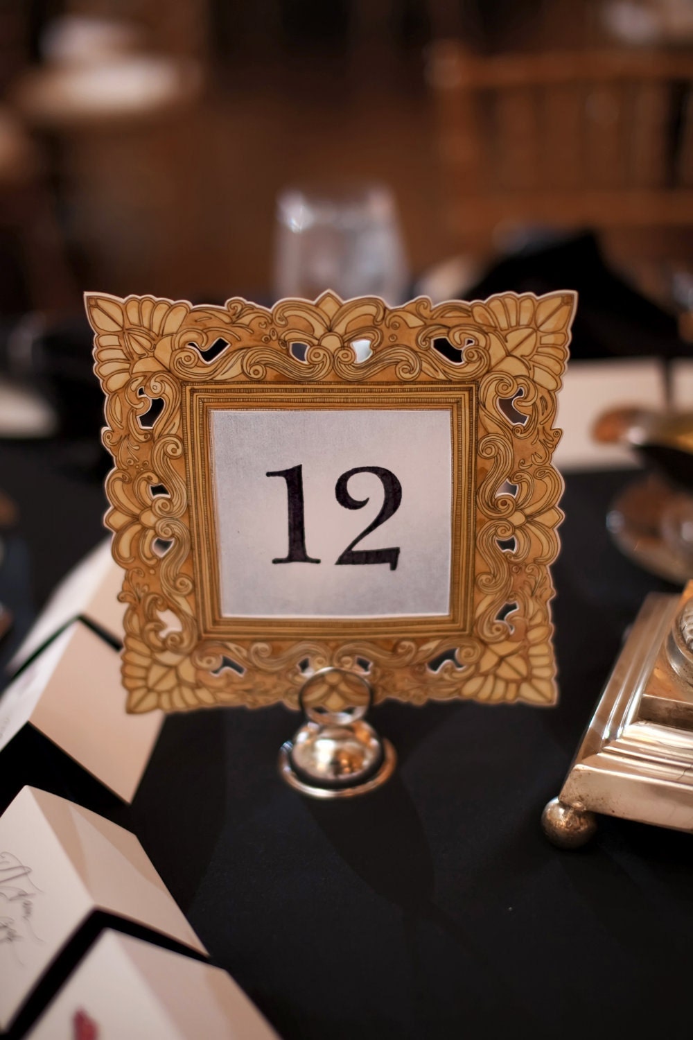 Hand-Painted Baroque Style Table Numbers