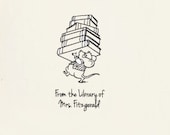 Library Mouse - Personalized Wooden Stamp