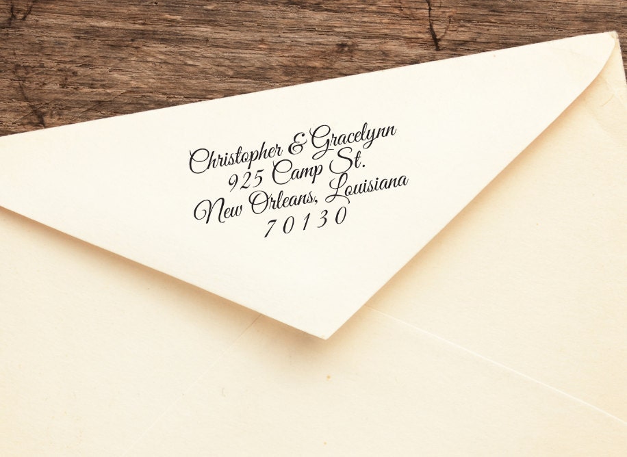 Bernard - Personalized Wooden Stamp - Address