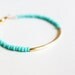 mint gold bar bracelet - minimalist jewelry - friendship bracelet (B014)