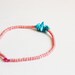 coral reef - turquoise and coral beaded friendship bracelet - summer jewelry