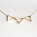 triad - gold triangle necklace - geometric jewelry