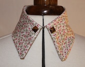 Floral Rose Bud Detachable Collar with Stud Detail