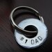 Personalized Hand Stamped Hardware Washer Keychain- groomsmen, unique gift, men's gift,  Father's Day