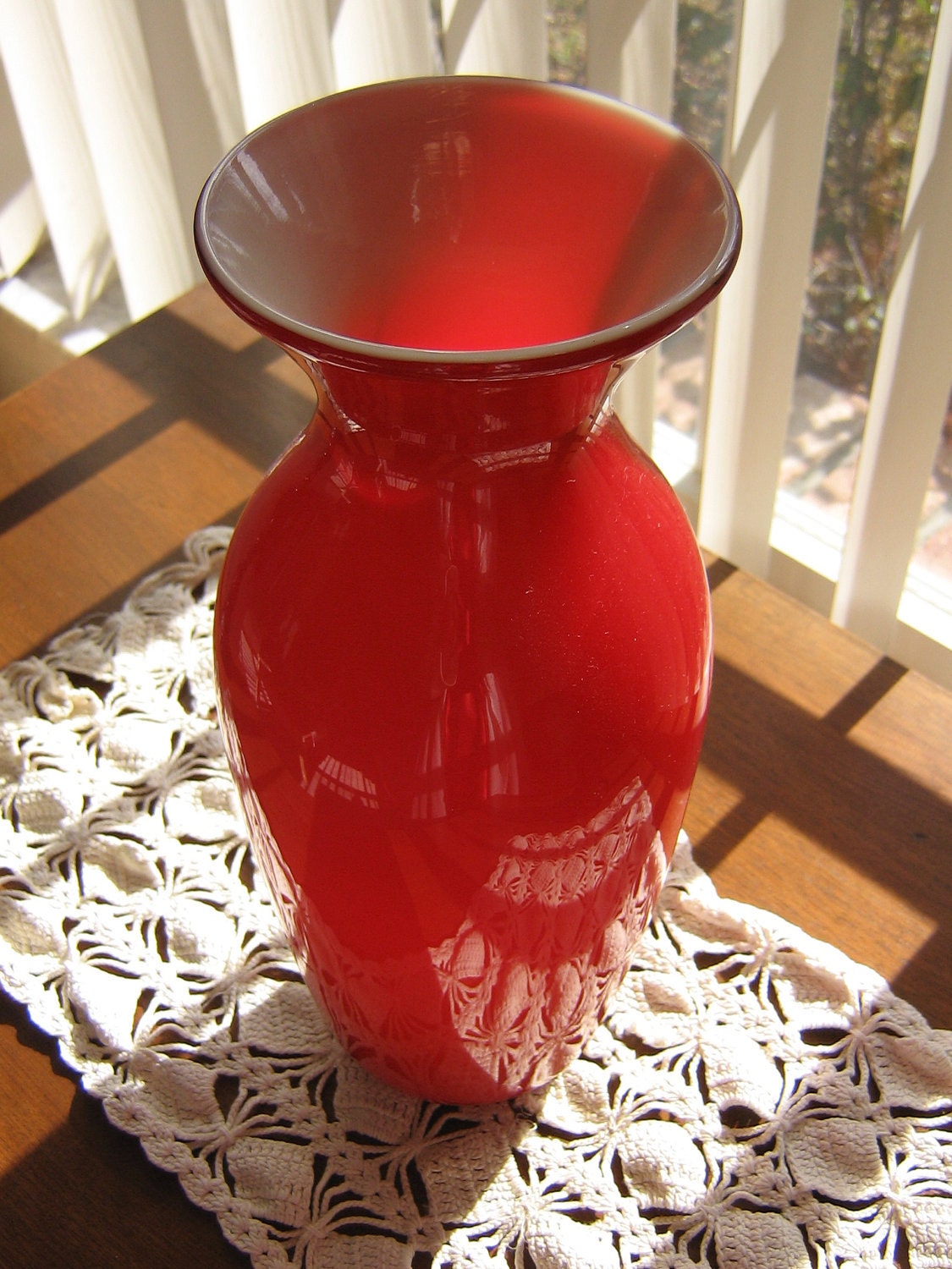 ILLUSTRATED Signed Alessandro MORETTI Cased Oxblood VASE by Late Italian/american Glass Maestro Alessandro Moretti 1967 Published Piece