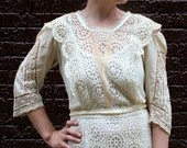 Antique Lace Dress from 1800s - Victorian wedding dress from Paris (50% OFF, was 1500)