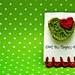 Crochet Bird Hair Clip in Green and Red