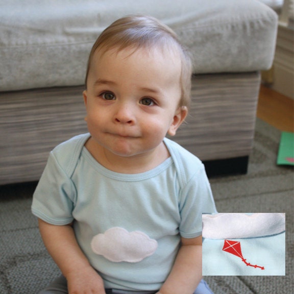 Pop Up Tops - Cloud and Kite shirt