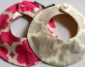 Baby Drool Bib, Waterproof and Reversible, Set of 2, Tarika