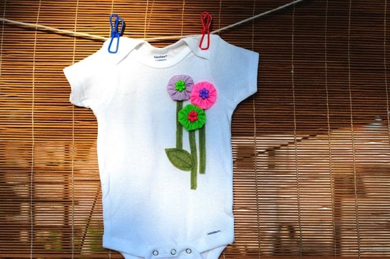 Baby Girl Onesies With a Flowers