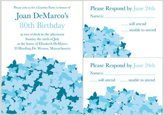 Hydrangea Invitation