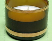Set of six recycled beer bottle jumbo tealight holders