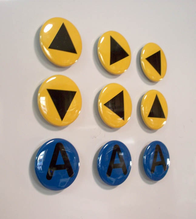 Legend of Zelda Magnets - Ocarina of Time Music Notes Magnet Set (9 magnets)