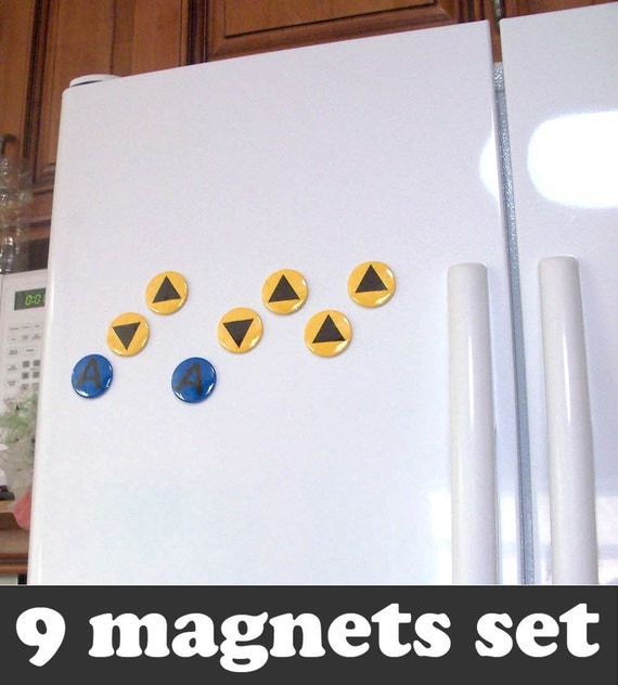 Legend of Zelda Magnets - Ocarina of Time Music Notes Magnet Set (9 magnets)