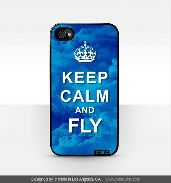 Keep Calm and Fly iPhone Case - Fits iphone 4 & 4S