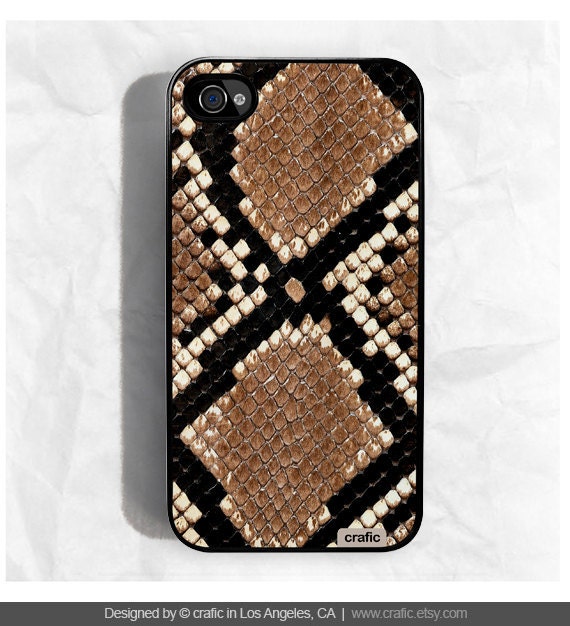 Snake Skin Print iPhone Hard Case / Fits iPhone 4, 4s