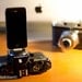 iPhone charger / dock from vintage camera - YASHICA Electro