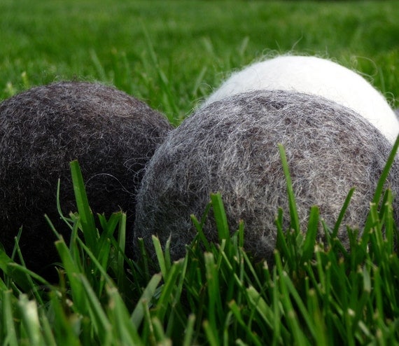 3 Wool Dryer Balls EXTRA LARGE Natural Pure Wool Non Dyed Organic Eco Friendly Scented or Unscented for Laundry