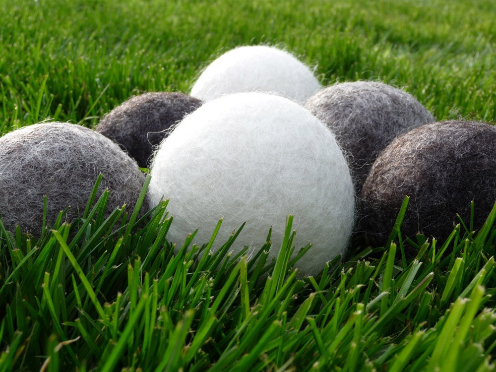 3 Wool Dryer Balls EXTRA LARGE Natural Pure Wool Non Dyed Organic Eco Friendly Scented or Unscented for Laundry