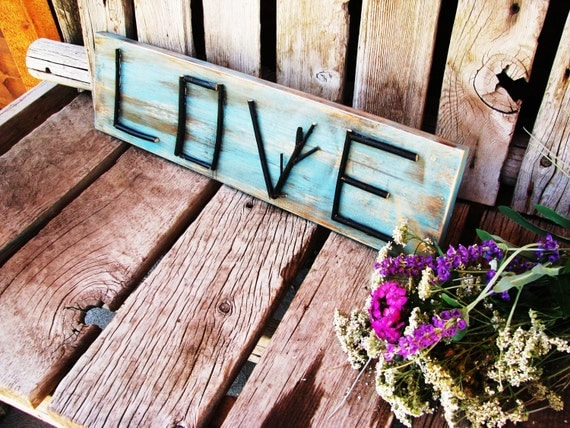 LOVE Wedding Sign-CustomTwig Signs-Rustic Wedding Decor-Woodland Weddings-CUSTOM Choose Colors