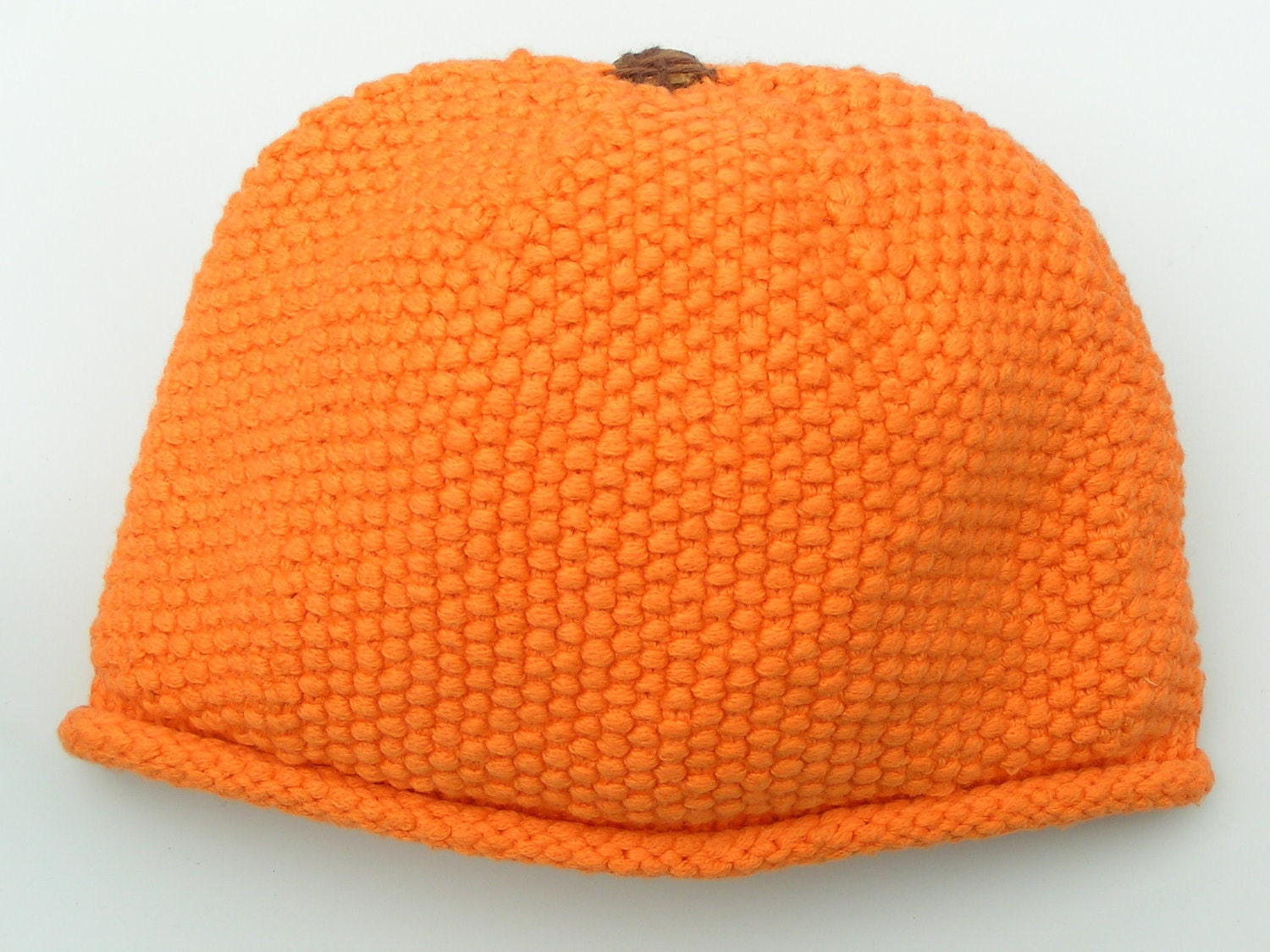 PDF KNITTING PATTERN - The Juicy Orange baby beanie inspired by The Very Hungry Caterpillar - baby hat - photo prop