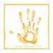 Personalized Fathers day gift- Monogrammed Handprint custom children art- blue personalized children decor- gift for new dad- last minute
