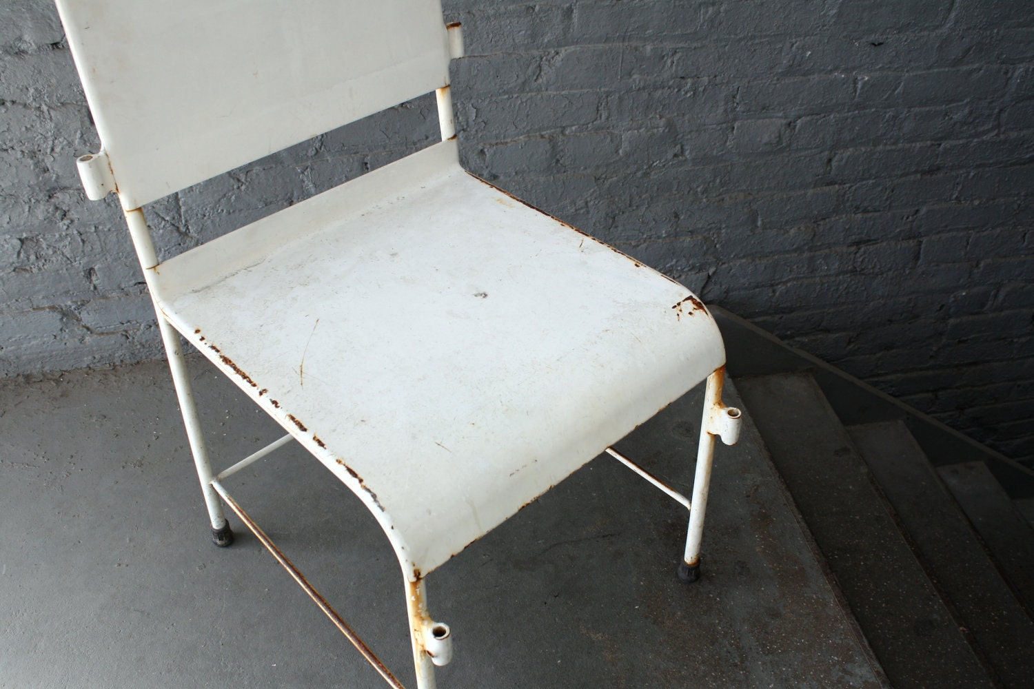 vintage metal doctors chair