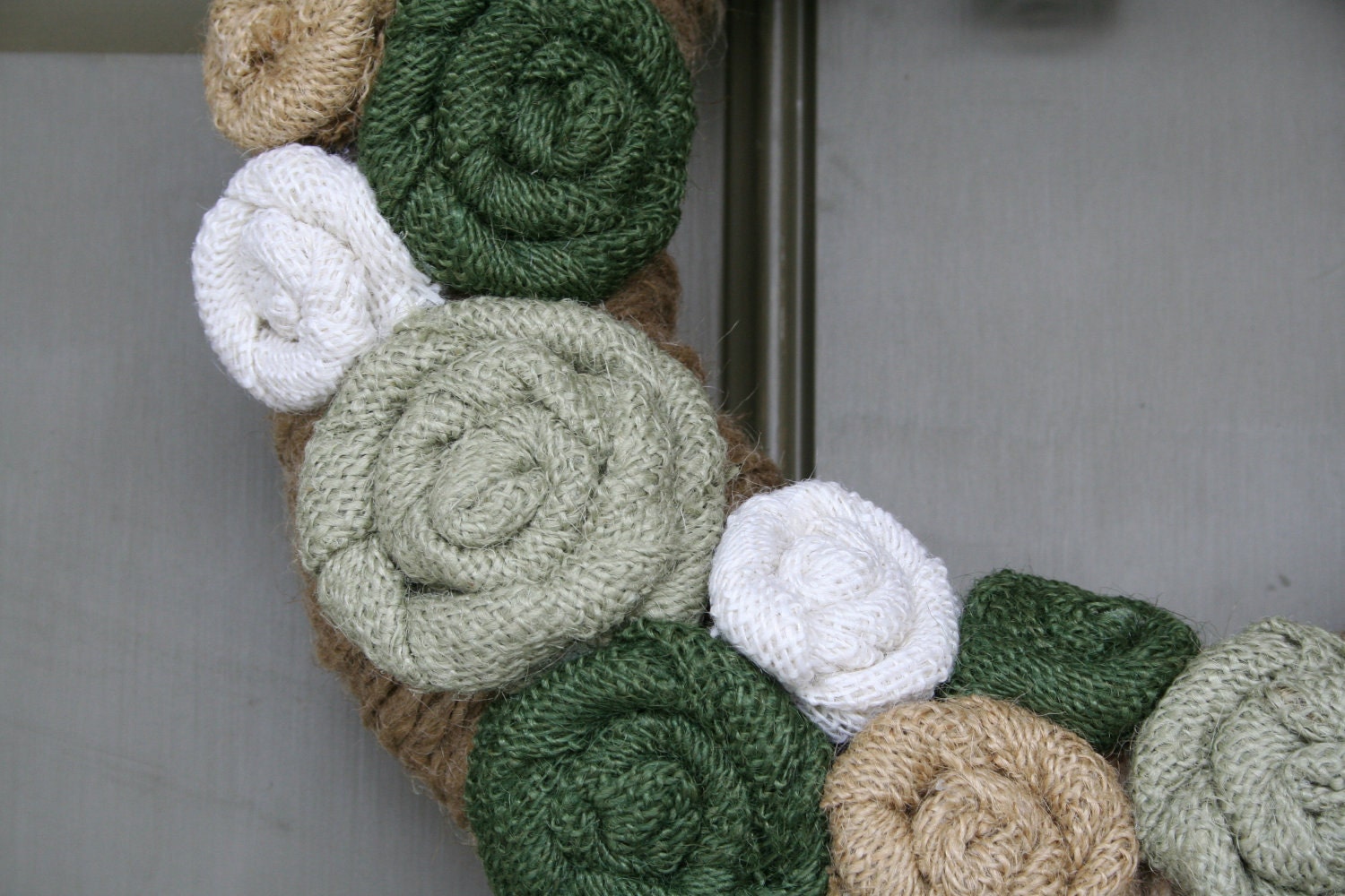 Spring/Summer Jute Yarn Wreath/Everyday/Winter/Burlap Flowers/Roses/St. Patrick's Day/Mothers Day