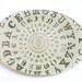 Oval Mini Glass Tray - Typography Wheel  (7 x 5 in)