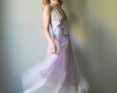Lavender Cinderella Gown with Halter bodice and Long Flowing Skirt