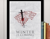 Game Of Thrones A3 Poster - Winter is coming
