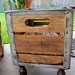 Dog Bed Cat Bed Pet Bed Wooden1969 Milk Crate Recycled Upcycled Antique