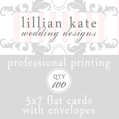 100 Professionally Printed 5x7 Flat Postcards (Plain or Pearl Finish) with Envelopes