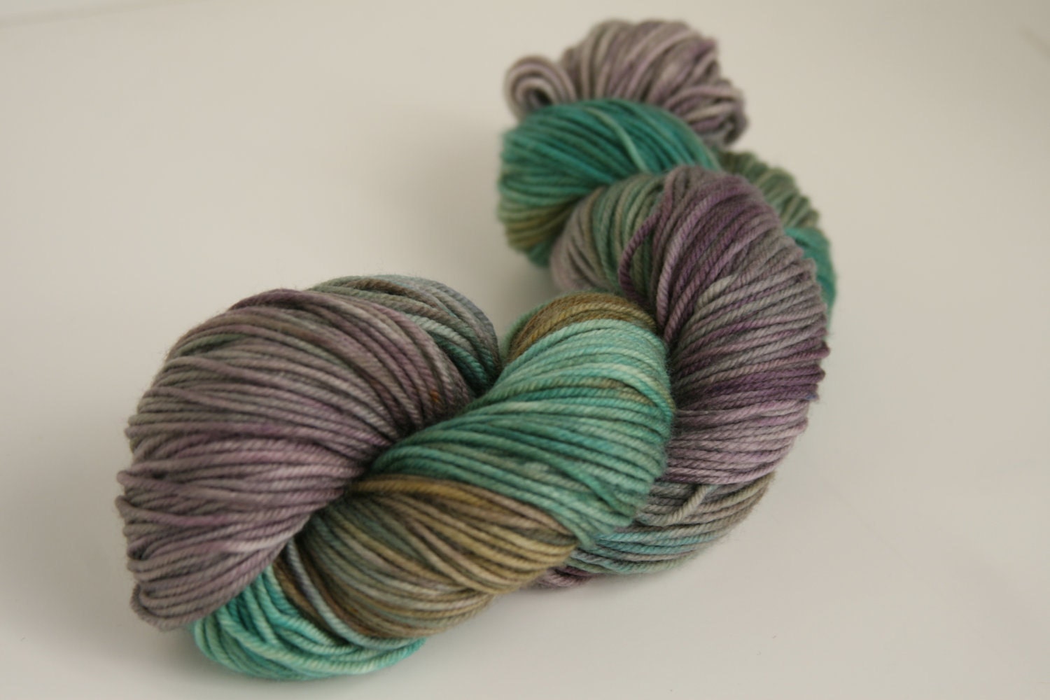 Handpainted 100% Superwash Merino Wool DK Yarn "King Triton" -- Granite DK