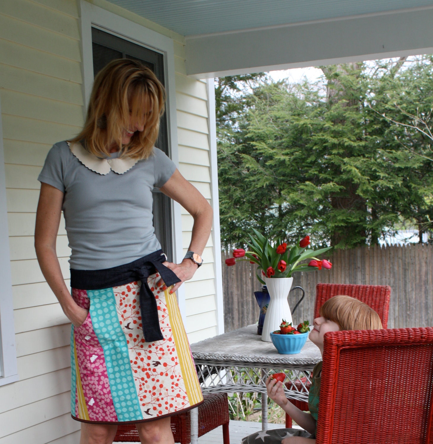 Fashion Bird Summer Modern Wrap skirt - small, medium- large