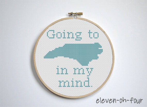 Going to North Carolina In My Mind Cross Stitch PDF