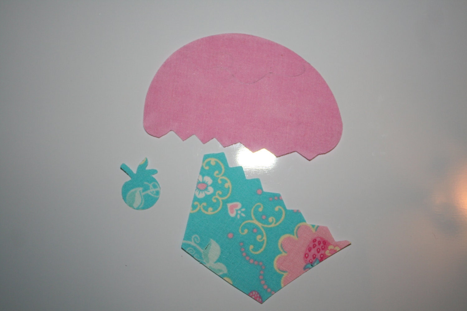 Fabric Applique - Cupcake - Birthday - Personalized - DIY - Iron on - No Sew