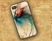 Peacock Iphone 5 case, Iphone 4 case - Peacock art iPhone 4 cell case iPhone 4 cover Iphone 4s case - plastic or silicone iphone case (9577)