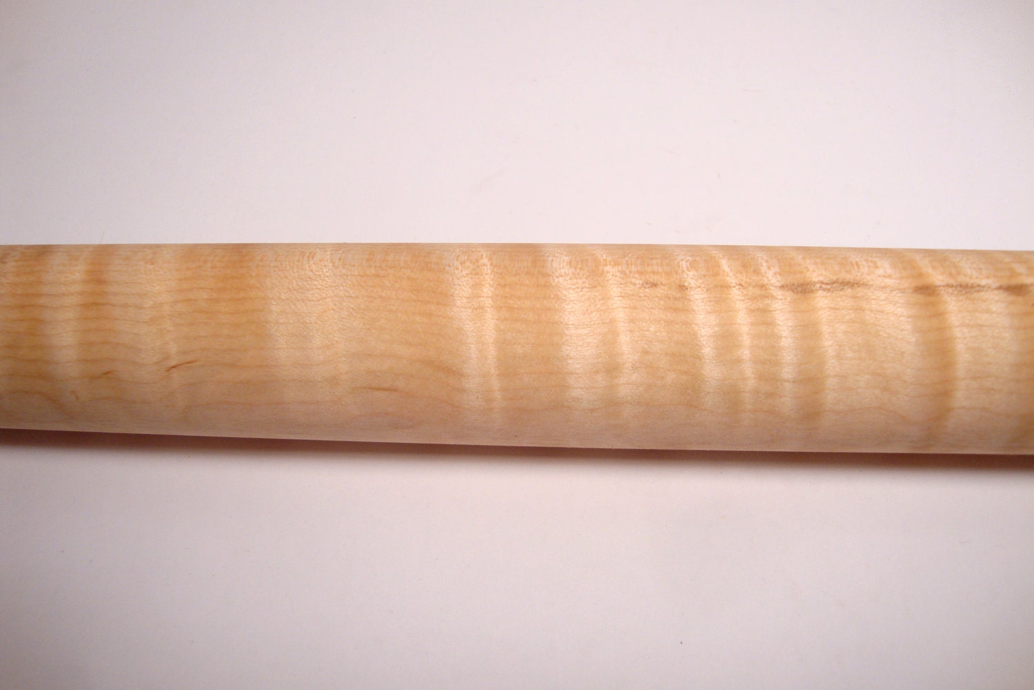 Wood rolling pin, Tiger Maple, highly figured, rare wood, 12 inches long