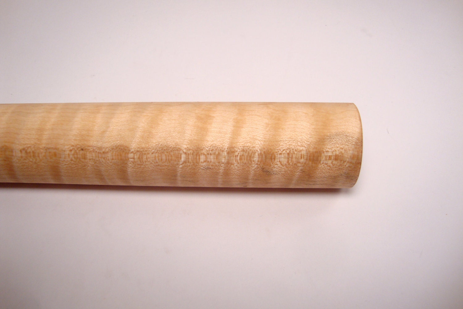 Wood rolling pin, Tiger Maple, highly figured, rare wood, 12 inches long