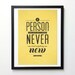 Life quote wall decor - Albert Einstein Made A Mistake quote poster - Retro-style typography art print A3