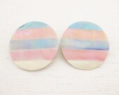 vintage 1980s colorblock round earrings. A BOLD STATEMENT