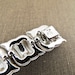 1960s silver white bracelet. TENNIS WHITE.