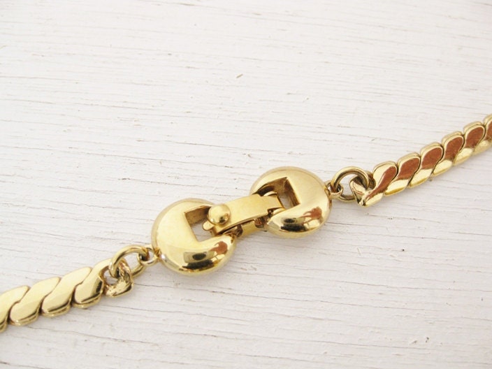 1960s gold lariat rope chain necklace. LASSO.