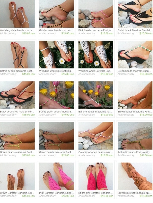 Evil eye beads macrame hand crochet Foot jewelry Anklet, Nude shoes, Foot jewelry, Wedding, Victorian Lace, Sexy, Lolita, Yoga, Anklet