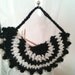 FREE SHiPPiNG Black and white  Ruffled Edge Crochet Earring,Lace Fashion