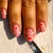 Nail Decals Magic Carpet Ride Moroccan Pattern in coral and camel