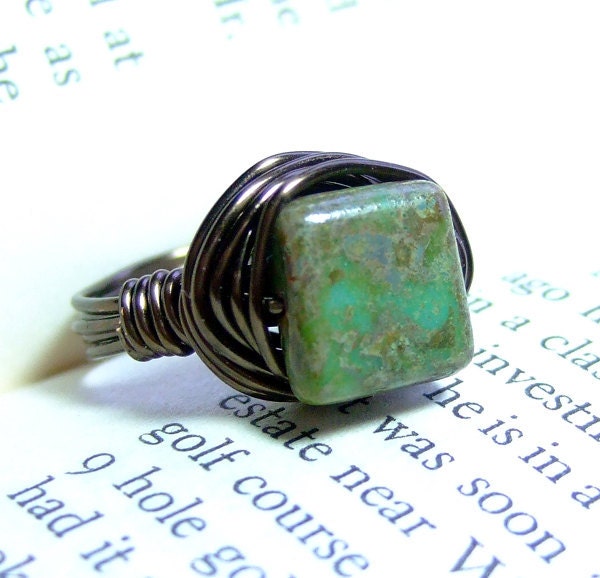 Maritime Forest Handmade Wire Wrapped Ring in Bronze