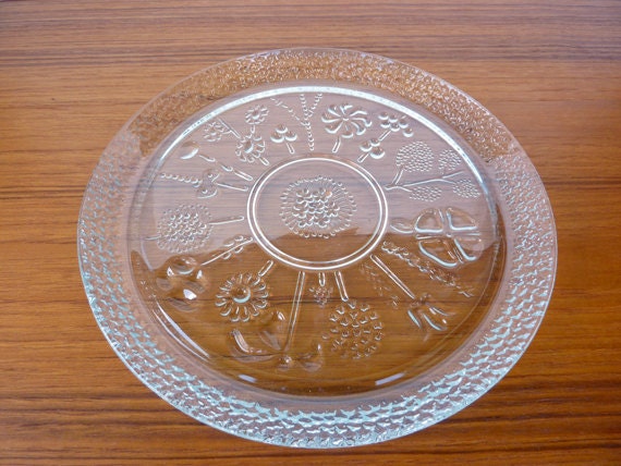 Oiva Toikka Flora for Nuutajarvi-  Cake Platter